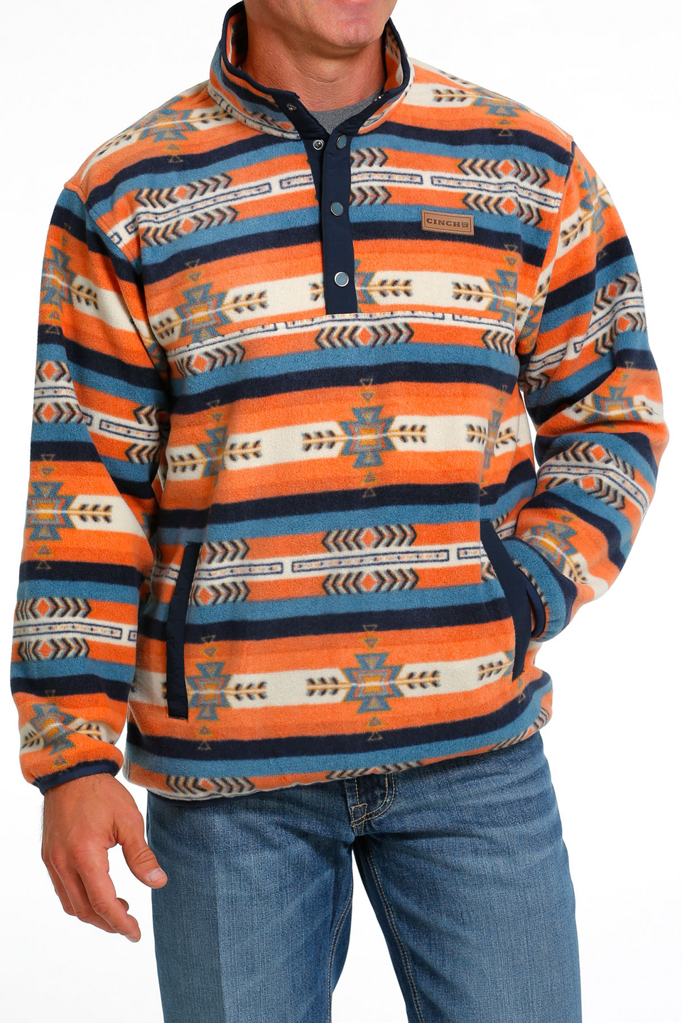 MWK1514017 Printed Polar Fleece Pullover